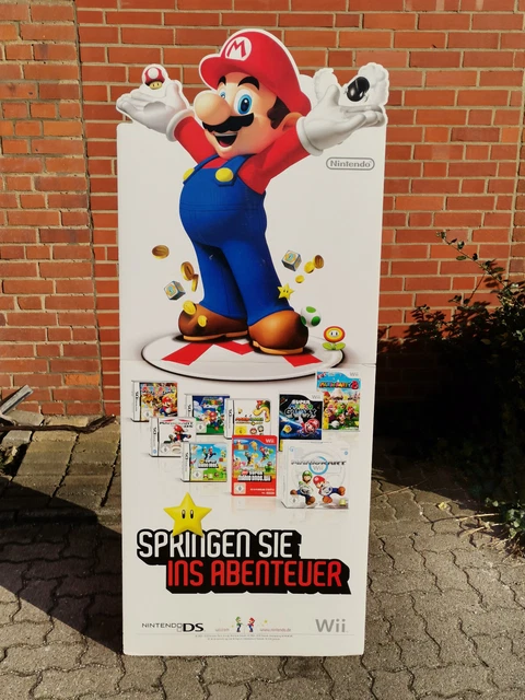 Présentoir Magasin Mario Bros GAMESTOP - Extrêmement Rare, 47x87, Tissu/tissu