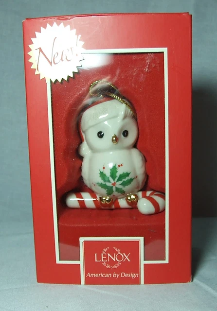 LENOX NEW Collectable Whimsical Happy Hooliday 3" Owl Ornament 