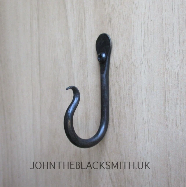 A Hand Forged Wrought Iron Barn Hook, Kitchen, beam hanger Hooks UK Made