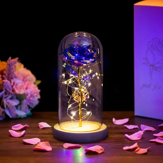 Preserved Flower Rose in Glass Dome Mothers Day Gifts for Mum Mom From Daughter 3