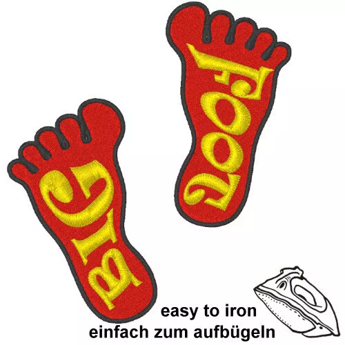 Toppa/patch/toppe, 2 BIG FOOT KID 4x7 cm, da stirare o cucire