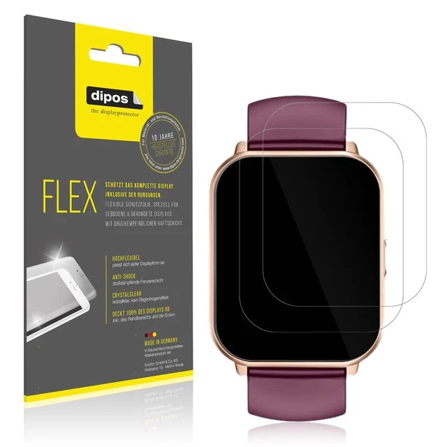 BROTECT Full-Cover Displayschutzfolie Für Walkbee Smartwatch 1.96" – 3D Gekrümmt, Selbstheilend (2 Stück)