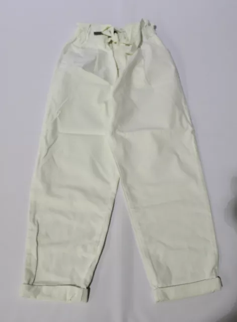 ASOS Women's Paper Bag Waist Tapered Jeans CL8 Off White Size UK:28/32 NWT