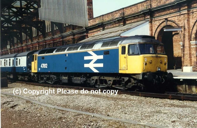 BRITISH RAILWAY DIESEL Locomotive Photo Lge Logo Class 47 # 47812 At ...