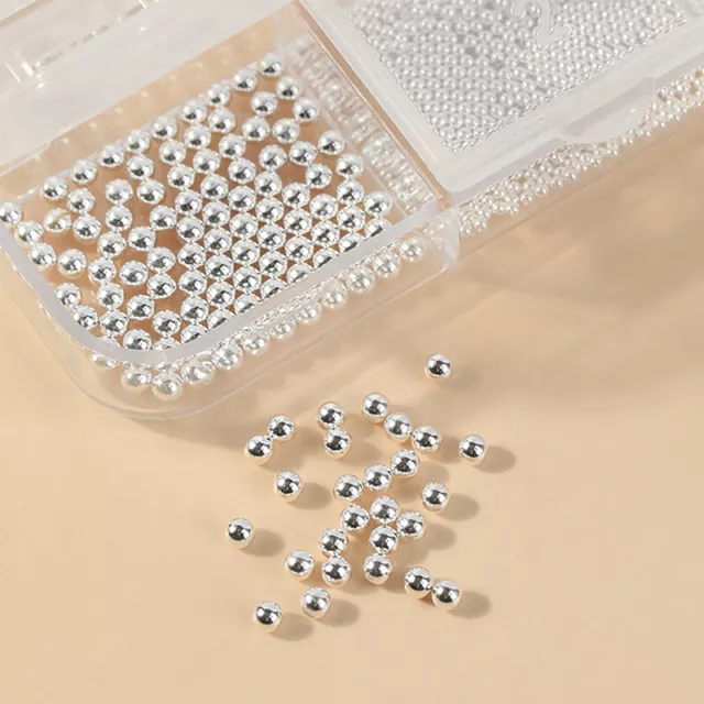 6 Grids/Box  Nail Art Mini Metal Caviar Beads Steel Beads 3D Design DIY WY3