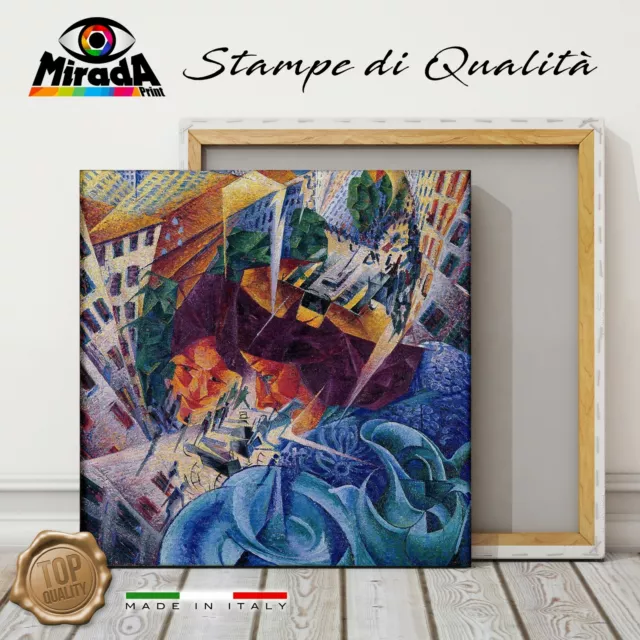 QUADRO Umberto Boccioni Visioni simultanee Futurismo STAMPA TELA CANVAS PREGIO