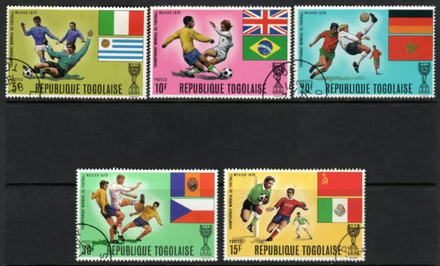 Togo 1970 - World Cup Football Mexico Used-CTO  SG 733-737 (382)