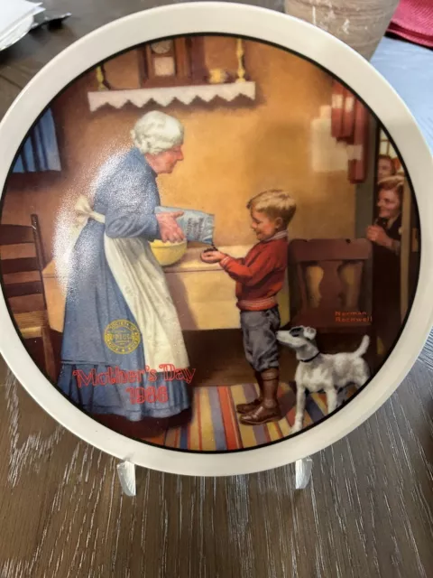 Norman Rockwell The Pantry Raid Collector Plate 1986 Mothers Day Vintage Knowles