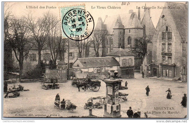 61 ARGENTAN - l'hotel des postes, le vieux CHATEAU