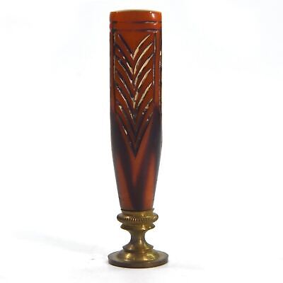 BEAU SCEAU A CACHETER EN BRONZE DORÉ FEMME ART NOUVEAU SIGNÉ BAUER 