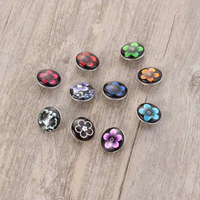 10 PCS Boutons De Bracelet À Pression Boutons Pour L'artisanat Personnalité