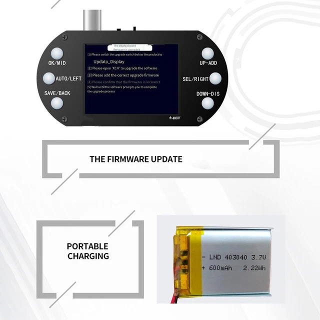 Digitales Handoszilloskop 2,5 MHz - 2,4 Zoll TFT Display Tragbar