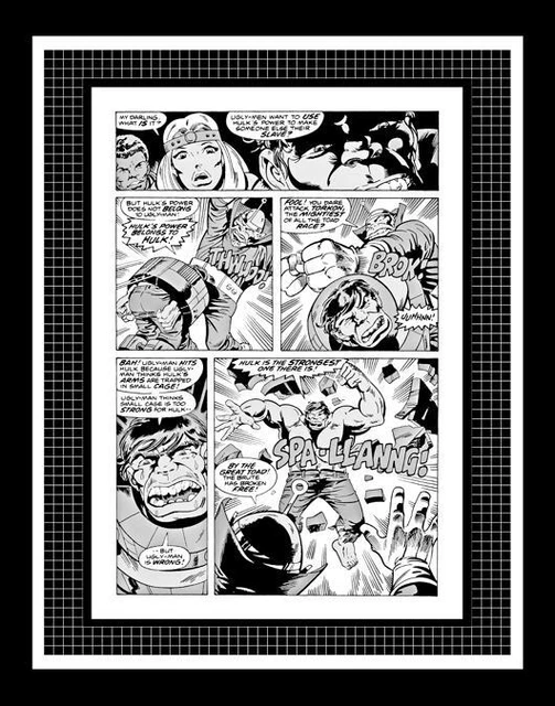 Herb Trimpe Incredible Hulk #191 Rare Production Art Pg 5 Monotone