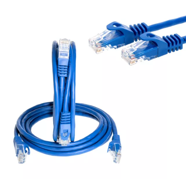 LOTE de cable de conexión de red LAN Ethernet CAT6e/CAT6 RJ45 azul 1,5 pies- 20 ft paquete múltiple