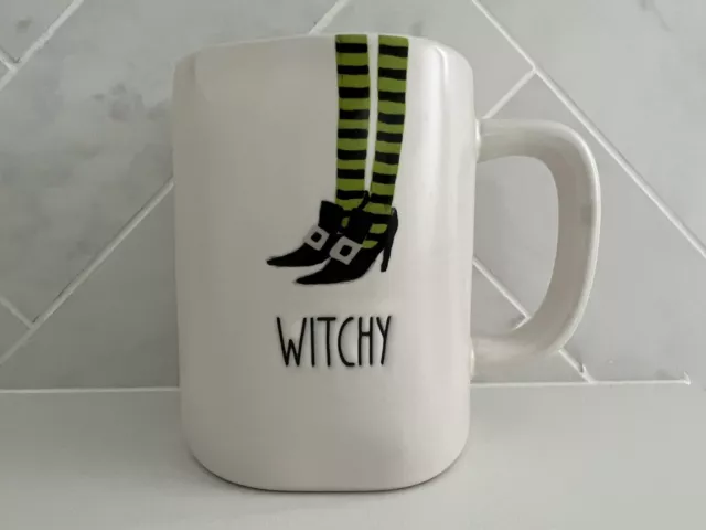 Rae Dunn Halloween Witchy Witch Legs Mug Cup Ceramic Magenta New Unused 🎃