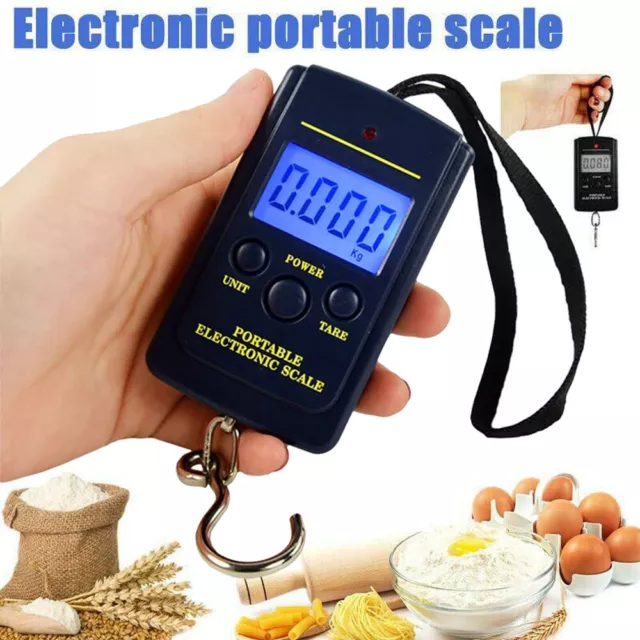 40KG/10G Digital Electronic Fishing Scale Hanging Luggage Pocket Weight Handheld