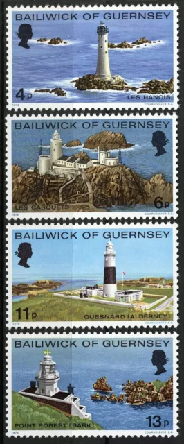 Guernsey 1976, Lighthouse set MNH, Mi 129-132