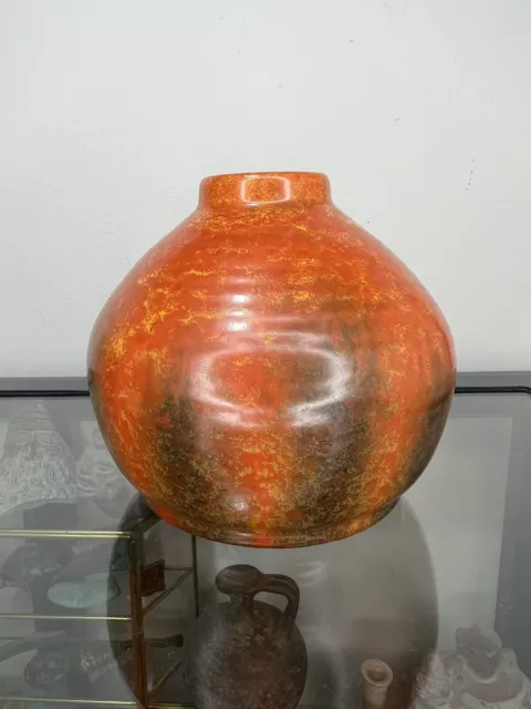 Pilkington's Royal Lancastrian Art Deco Orange Vase - Edward Thomas Radford 8187