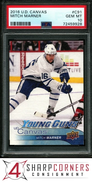 2016 Upper Deck Canvas #C91 Mitch Marner Rc Young Guns Maple Leafs Psa 10
