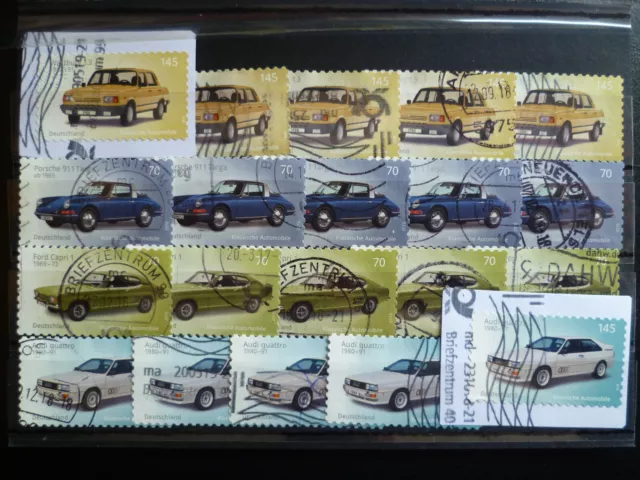 BRD-Klassische Automobile,Briefmarkenlot,selbstklebende,gestempelt,Steckkarte