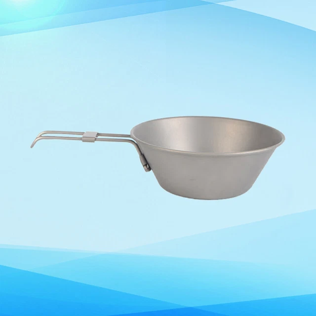 300ml Outdoor Portable Titanium Bowl Camping Bowl Foldable Cup Bowl with Handle