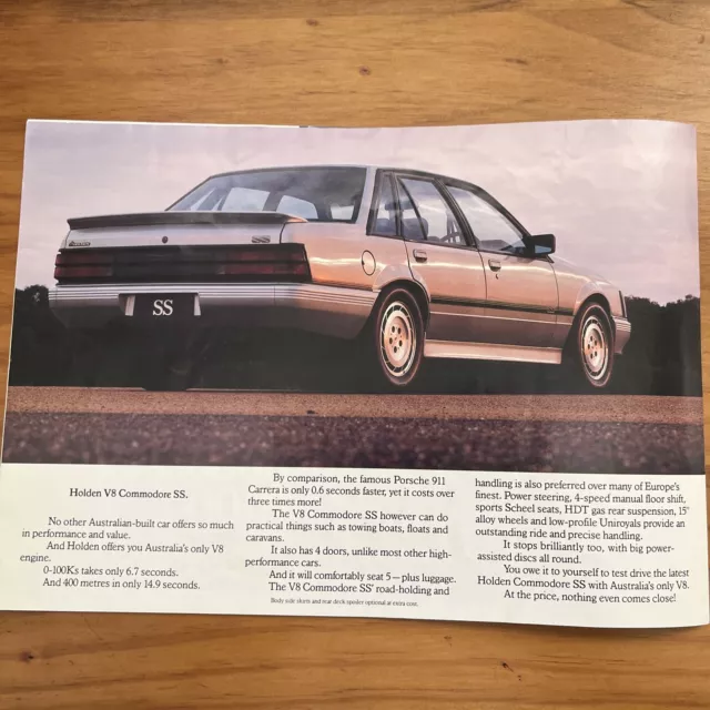 HDT Peter Brock VK SS & SS Group 3 Commodore Sales Brochure - New Condition 2