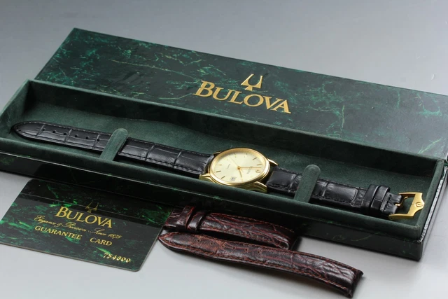 Cadran De Montre Bulova Accuquartz Marron Plat Rond 28 Mm - Occasion, Pour Réparation Ou Customisation