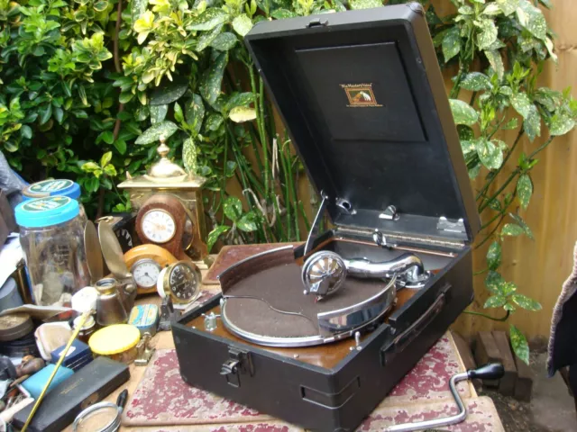 VINTAGE HMV / HIS MASTER'S VOICE GRAMOPHONE MODEL 102 &  SOUND BOX  No 16