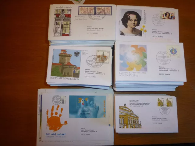 Bund Künstler FDC 1994-2002 # komplett # Ersttagsbriefe