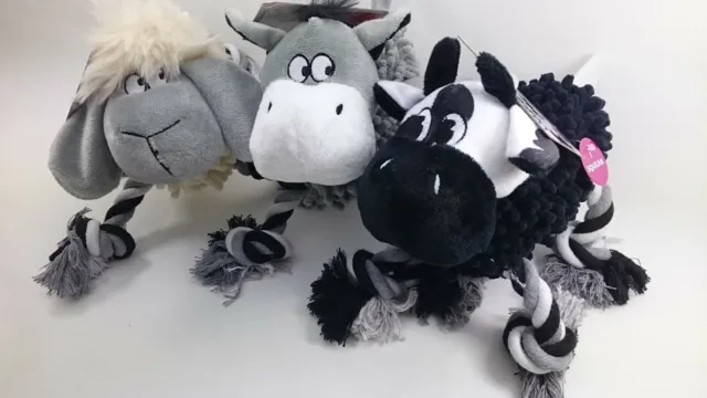 Sheep Cow Donkey Squeak Soft Toy