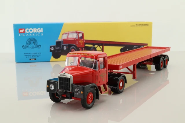 Corgi 16401; Scammell Highwayman; Artic Flatbed, Siddle C Cook; Excellent Boxed
