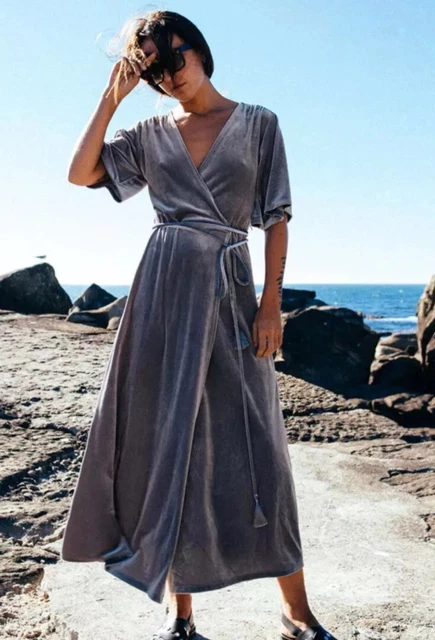 zara grey velvet dress Square Velvet Dress 12