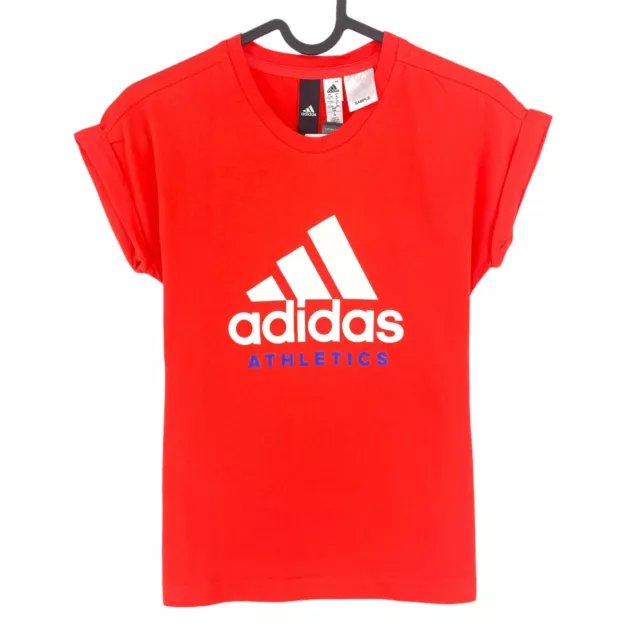 Adidas Rosso Sport T-Shirt Taglia 11 - 12 Anni