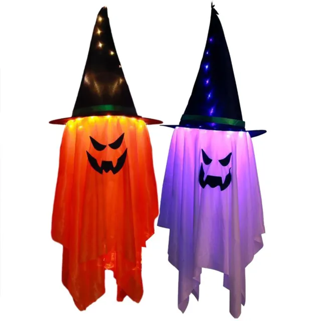 Vibrant Hanging Pumpkin Hat with Witch's Hat Shape for Festive Halloween