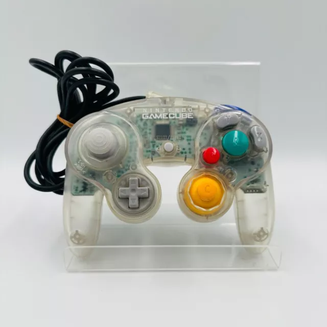 Official Nintendo GameCube GC Controller DOL-003 Clear Skeleton