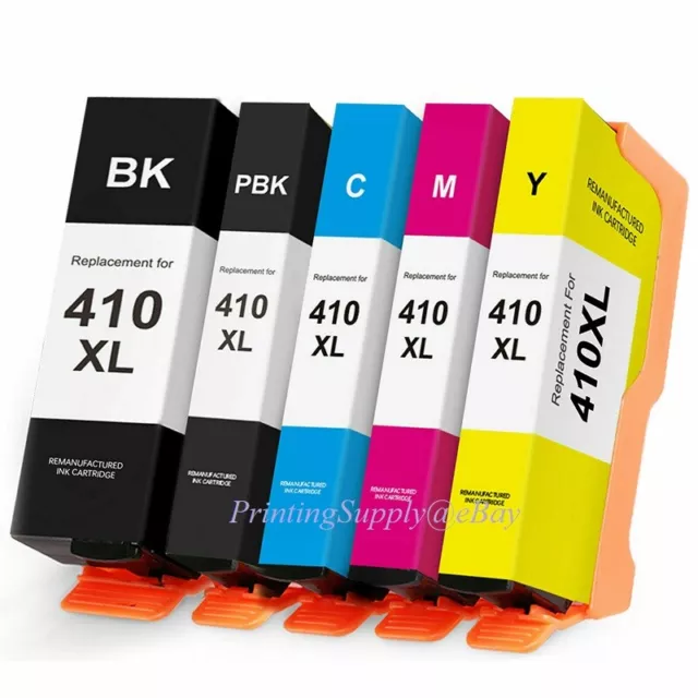 5PK High-Yield Ink For Epson 410 410XL Premium XP530 XP630 XP640 XP830 XP7100