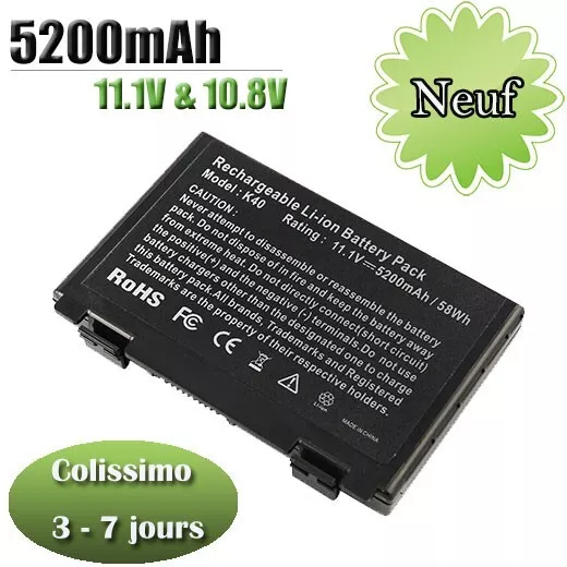 Neuf Batterie pour ASUS A32F82 A32F52 L0690L6 L0690L6 P50 P81 F52 F82 F82Q F83S