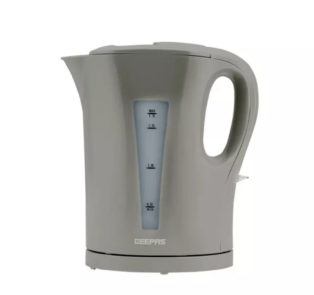 Electric Kettle Cordless Fast Rapid Boil Jug 2200W 1.7L Grey BPA Free