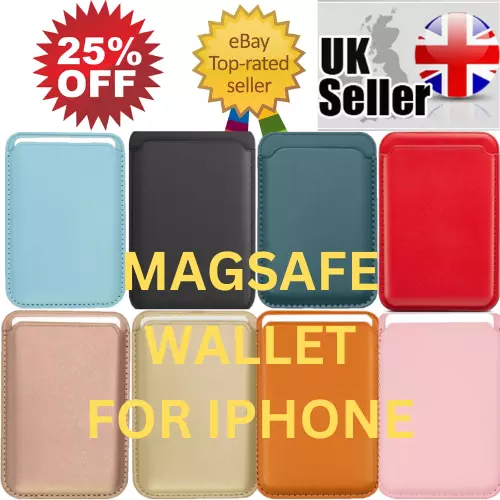 Magnetic Card Wallet Holder for Apple Magsafe, Magnetic Card Holder Magsafe  Compatible with iPhone 12/13/ 14/15 Magsafe Wallet, Mag Safe Leather