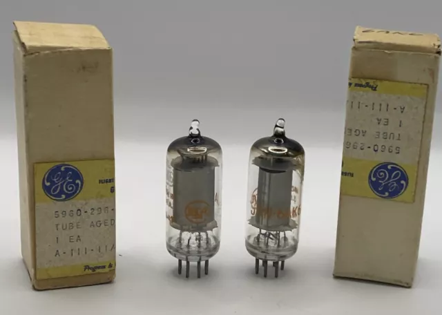 2 - Rca Jan-6Ak6 Vintage Electron Tubes Audio Radio Tv Repair Nos - Tested!