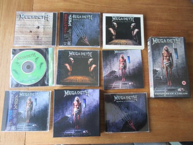 Megadeth Pacchetto 8 CD CONTO ALLA ROVESCIA PER L'ESTINZIONE + VHS Giappone Box Set Limitato Maxi