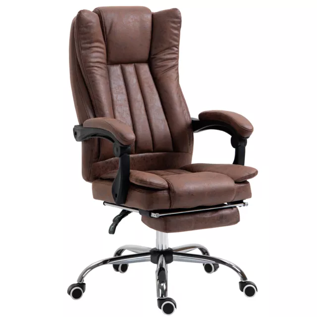 Vinsetto Executive Office Chair Computer Desk Chair for Home w/ Footrest, Brown