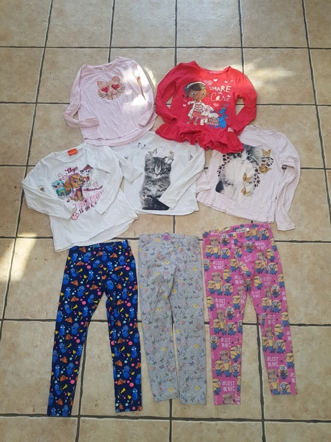 Girls LEGGINGS & TOPS Clothes Bundle Age 6-7 Years Next GAP Etc