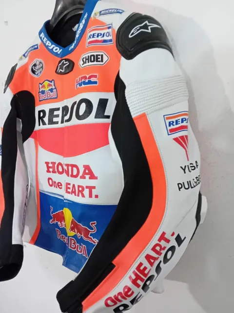 motorbike/motogp repsol honda cowhide leather jacket