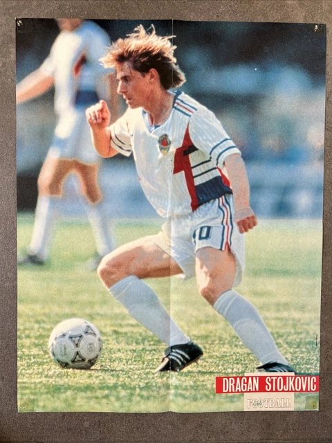 Dragan Stojkovic in action for Yugoslavia against Spain in a qualifying game for the 1998 World Cup