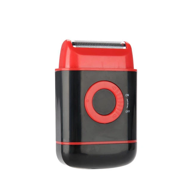 Men Ultra Thin Foil Electric Shaver Trimmer AA Battery Red