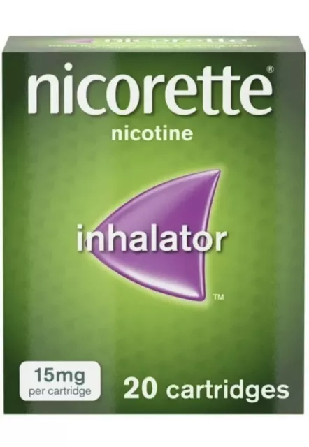 Nicorette Inhalator, 15 mg, 20 Cartridges