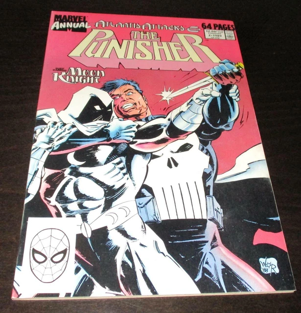 Punisher Annual #2 1989 1St Meeting With Moon Knight Nice Very Fine+ Comic!!!