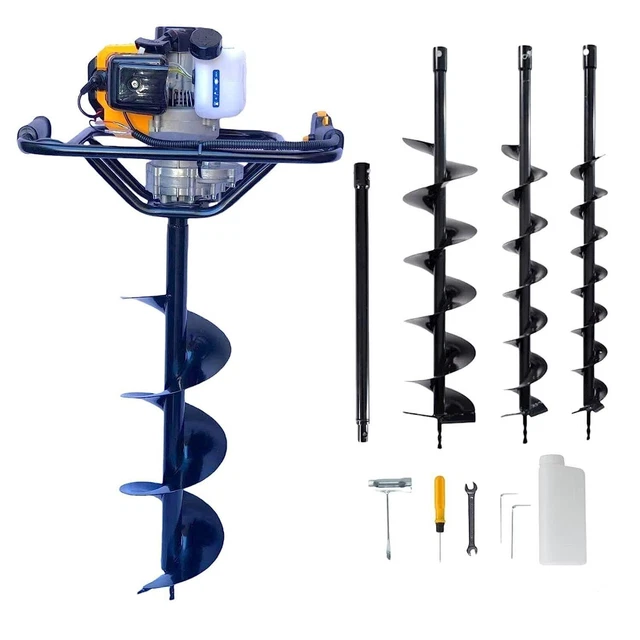 Mototrivella A Scoppio 52 Cc Punta Trivella 80x15 Cm Prolunga 40 Cm Nuovo 83049542 - Foto 4