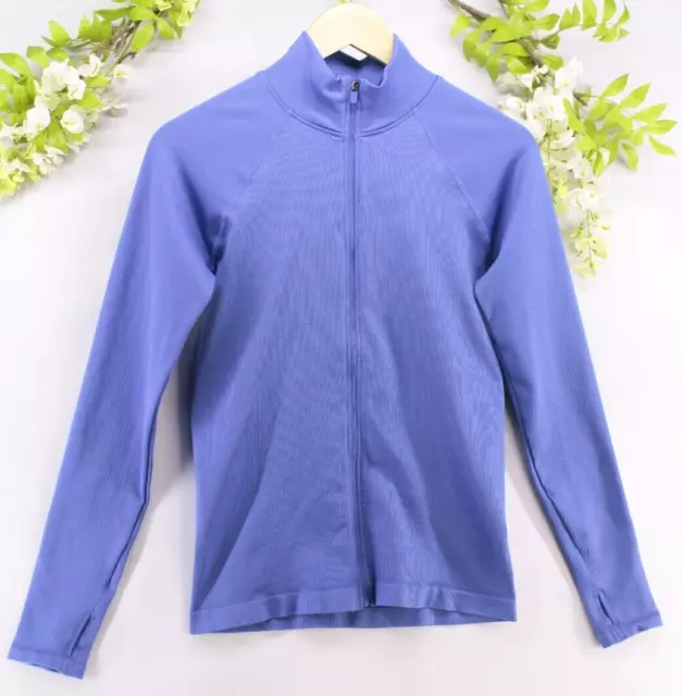 Luciana ribbed online zip up jacket